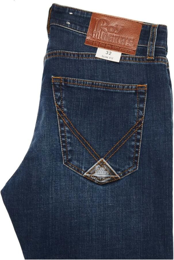 Roy Roger's Slim-Fit Denim Stretch Jeans Blue Heren - Foto 5
