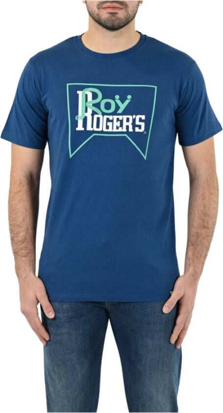 Roy Roger's T-Shirts Blauw Heren