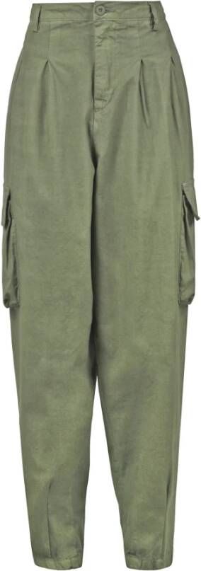 Roy Roger's Tapered Trousers Groen Dames