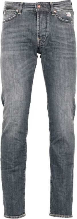 Roy Roger's Zwarte denim jeans met contraststiksels Grijs Heren