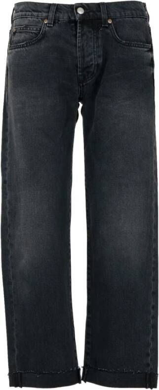 Roy Roger's Zwarte Denim Jeans Mid-Rise Taille Boyfriend Fit Zwart Dames