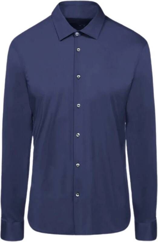 RRD Blauw Oxford Jacquard Overhemd Blauw Heren
