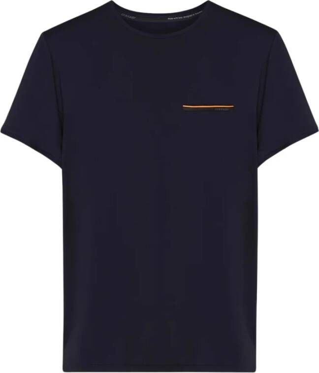 RRD Blauwe T-shirts en Polos met Contrasterende Rand Blauw Heren