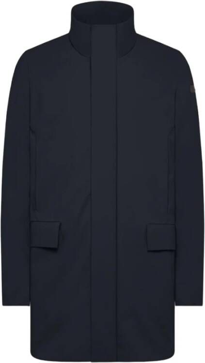 RRD Klassieke Lange Trench Winter Regenjas Blauw Heren