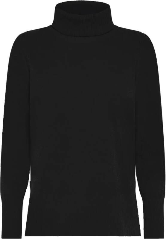 RRD Regular Fit Fluweel Turtleneck Black Heren