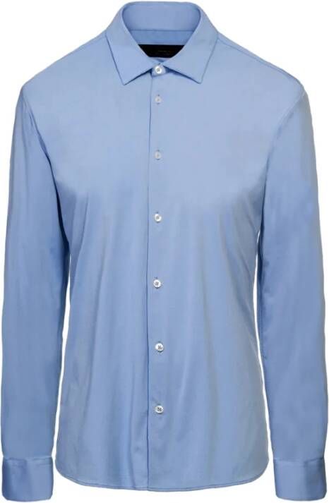 RRD Lichtblauw Stretch Jersey Overhemd Blauw Heren
