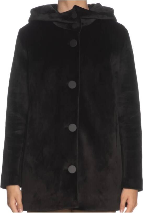 RRD Luxe Velvet Neo Parka Jas Zwart Dames