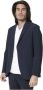 RRD Marineblauwe Technische Stof Blazer Blauw Heren - Thumbnail 1