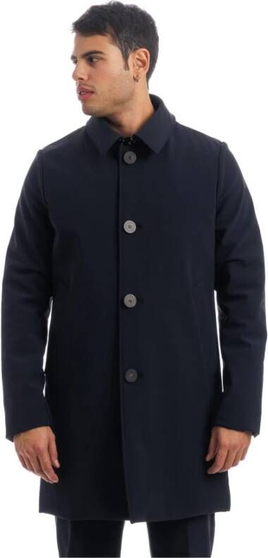 RRD Donkerblauwe Stretch Technische Trenchcoat Blue Heren