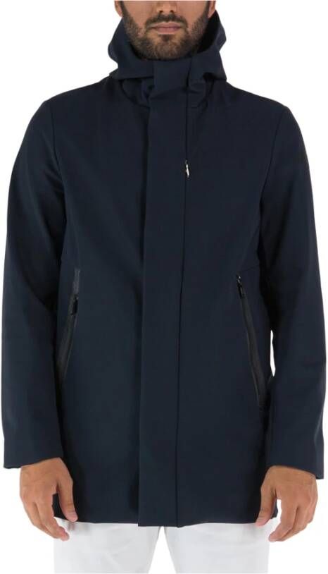 RRD Donkerblauwe Stretch Technische Jas met Capuchon Blue Heren