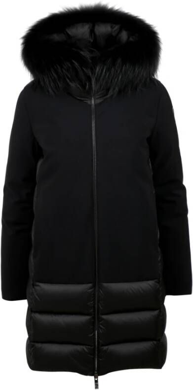 RRD Dames Technische Stretch Jas met Afneembare Bontcapuchon Black Dames