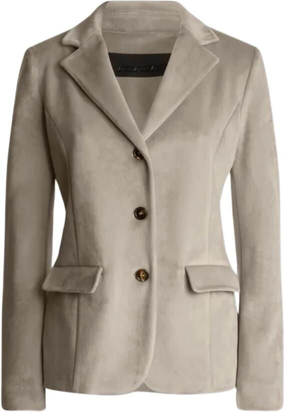 RRD Geprinte Velvet Blazer Beige Dames