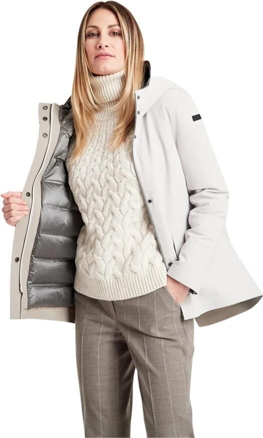 RRD Hooded Down Jacket Gray Dames