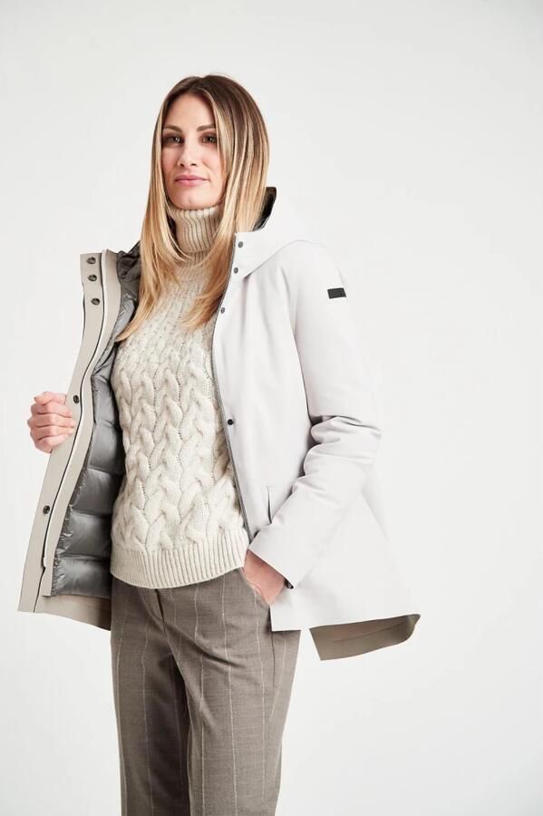RRD Hooded Down Jacket Gray Dames - Foto 2