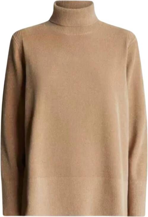 RRD Velvet Knit Split Sweater Beige Dames