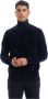 RRD Blauwe Velvet Coltrui Trui voor Mannen Blue Heren - Thumbnail 4