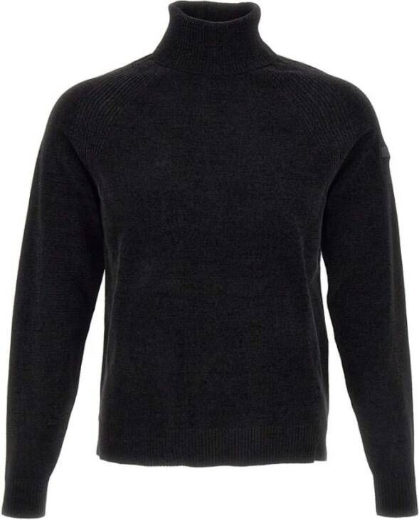 RRD Verfijnde fluweelachtige Turtleneck Sweater Black Heren