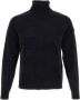 RRD Verfijnde fluweelachtige Turtleneck Sweater Black Heren - Thumbnail 1