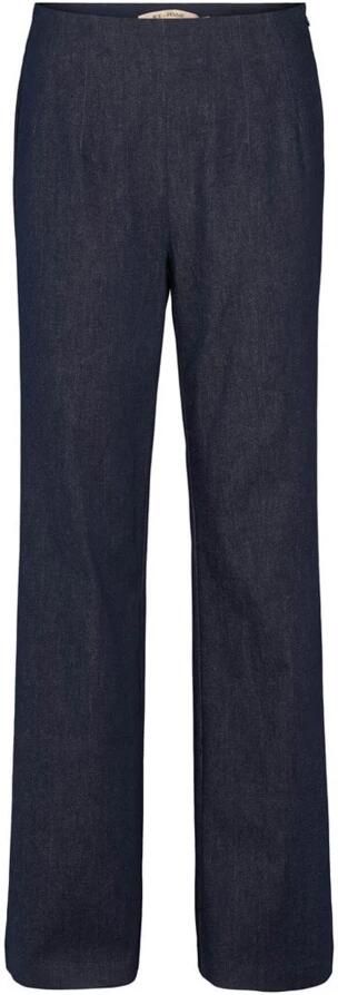 RUE de Femme Blauwe Denim Flare Broek met Hoge Taille Blue Dames