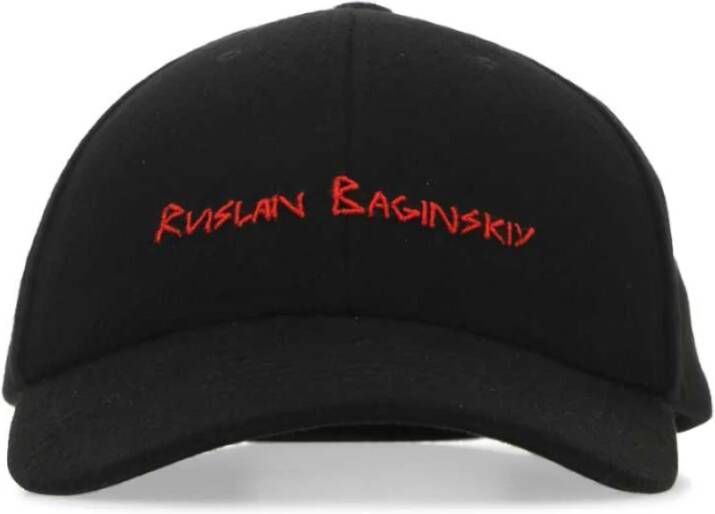 Ruslan Baginskiy Zwarte wol honkbalpet Zwart Dames