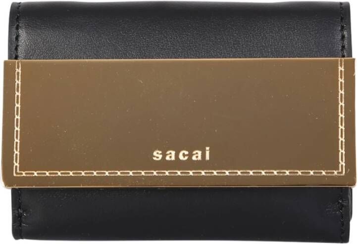 Sacai chain wallet with innovative and functional design Zwart Dames