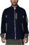Sacai Knit Blouson jacket Blauw Heren - Thumbnail 1