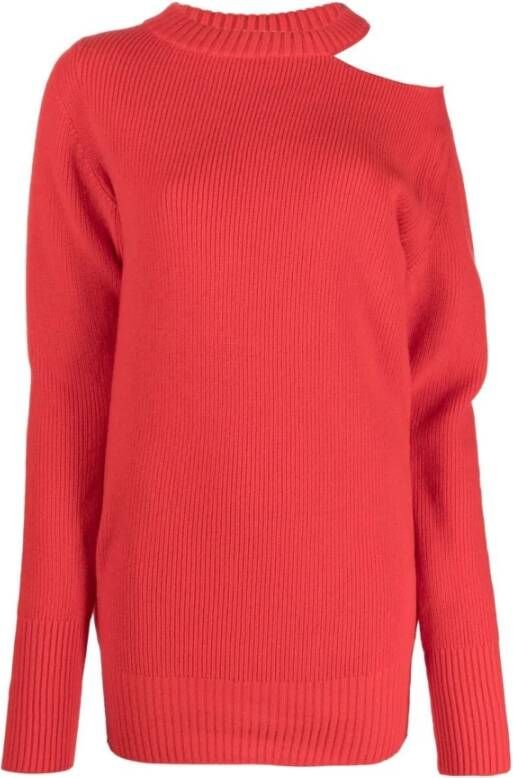 Sacai Sweaters Red Rood Dames