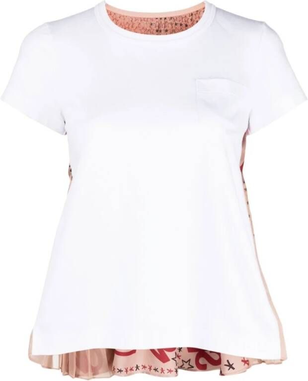 Sacai T-shirts and Polos White Wit Dames