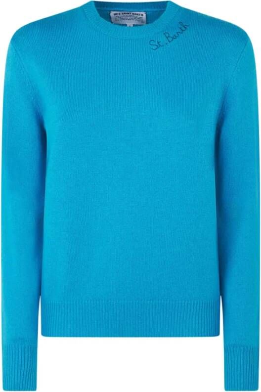 MC2 Saint Barth NEW Queen Crewneck Sweater Blue Dames