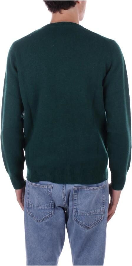 Saint Barth Groene Logo Front Sweater Green Heren
