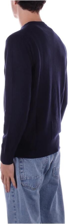 MC2 Saint Barth Blauwe Jacquard Trui met Geribbelde Randen Blue Heren - Foto 3