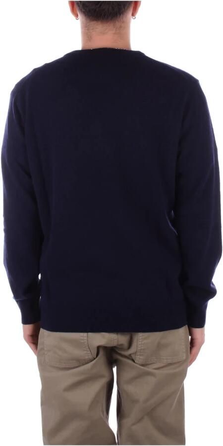Saint Barth Logo Front Sweaters Blue Heren