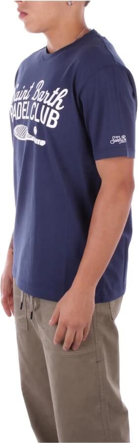 Saint Barth Logo Zij T-shirts en Polos Blue Heren - Foto 5