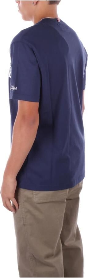 Saint Barth Logo Zij T-shirts en Polos Blue Heren - Foto 4