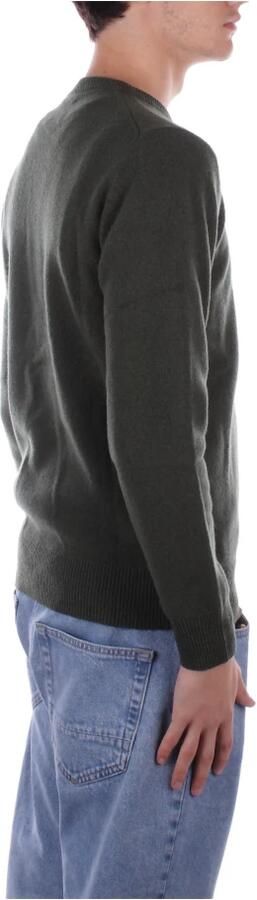 Saint Barth Militaire Trui Logo Voor Wol Green Heren - Foto 4