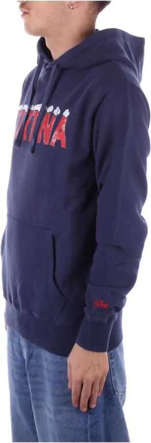 Saint Barth Rode Logo Sweater met Zijzak Blue Heren - Foto 5