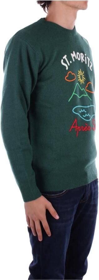 Saint Barth Rode Logo Trui Kasjmier Mix Green Heren - Foto 4