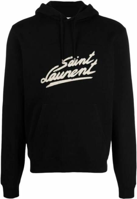 Saint Laurent 50s Signature Hoodie Zwart Heren