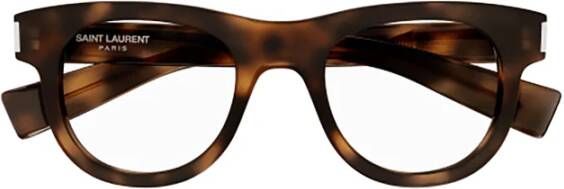 Saint Laurent Klassieke Zwarte Leren Schoudertas Brown Unisex