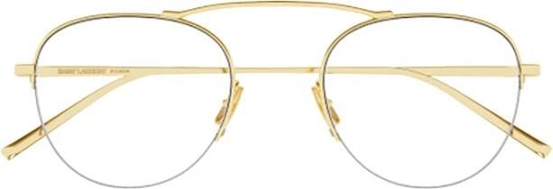 Saint Laurent Elegante Metalen Optische Brillen Yellow Dames