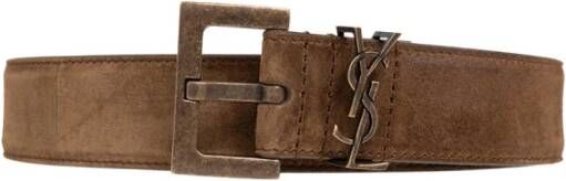 Saint Laurent Suède riem Brown Heren