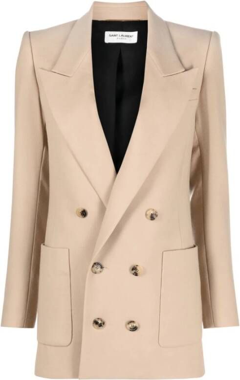 Saint Laurent Blazers Beige Dames