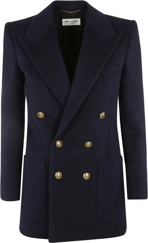 Saint Laurent Blazer Blauw Dames