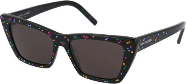 Saint Laurent Zwarte Grijze Zonnebril SL 276 Mica Black Dames