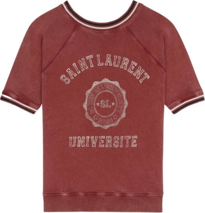 Saint Laurent Comfortabele Blend Dames T-Shirt Bruin Dames