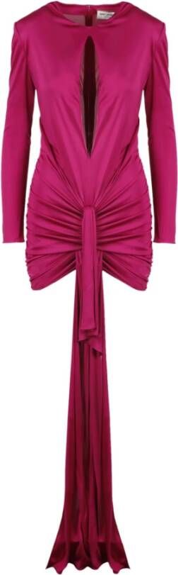 Saint Laurent Dag korte jurk Roze Dames