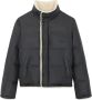 Saint Laurent Zwarte Nylon Jassen met Opstaande Kraag Black Heren - Thumbnail 1