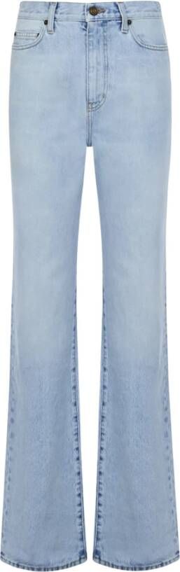 Saint Laurent Flared Jeans Upgrade Blauw Organisch Katoen Blauw Dames