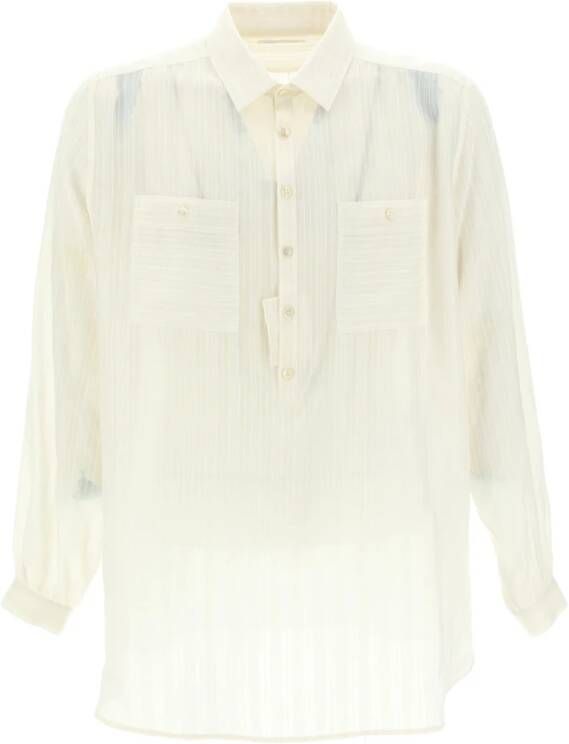 Saint Laurent Gepatrooniseerde tuniek blouse Beige Heren
