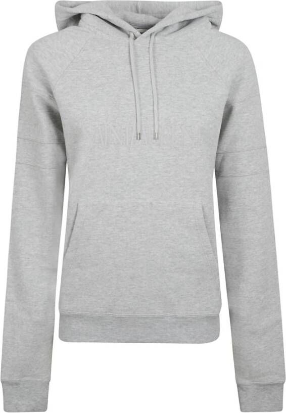 Saint Laurent Grijze hoodie Regular fit Koud weer 90% katoen 10% polyester Gray Dames